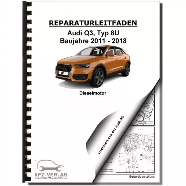 Audi Q3, Typ 8U (11>) 4-Zyl. 2,0l Dieselmotor TDI 150/184 PS Reparaturanleitung