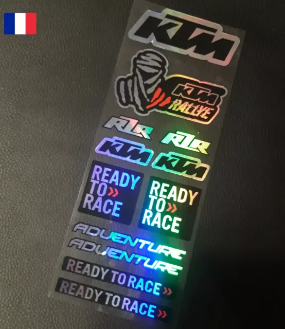 Autocollant KTM ADVENTURE RALLYE .. HOLOGRAPHIQUE LASER  REFY-2