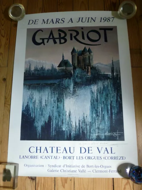 Lot 2 Affiches CHATEAU de VAL de GABRIOT 1987 et Frédéric MENGUY 1990