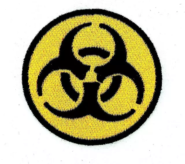 Patch ecusson brodé backpack thermocollant biohazard danger chimique zombie