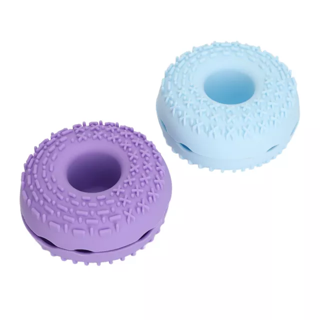 2pcs Brushes Cleansing Bowl Cute Shaped Brushes Washing Tool Blue Purple FBM