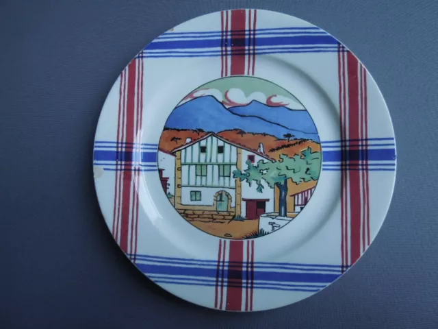 Assiette Sarreguemines Ramuntcho Maison A Aïnhoa Pays Basque Laffargue