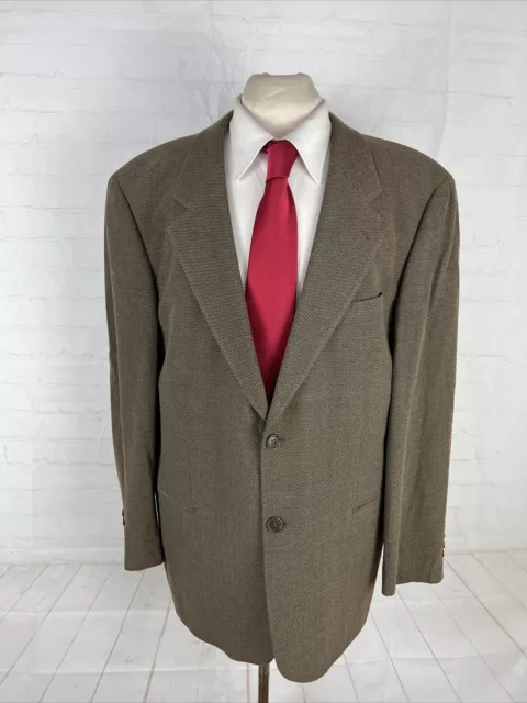 Hugo Boss Men's Brown Textured Wool/Rayon Blazer 42R $1,879
