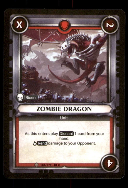 104/278 Zombie Dragon Common 2018 Warhammer Age Of Sigmar Champions TCG
