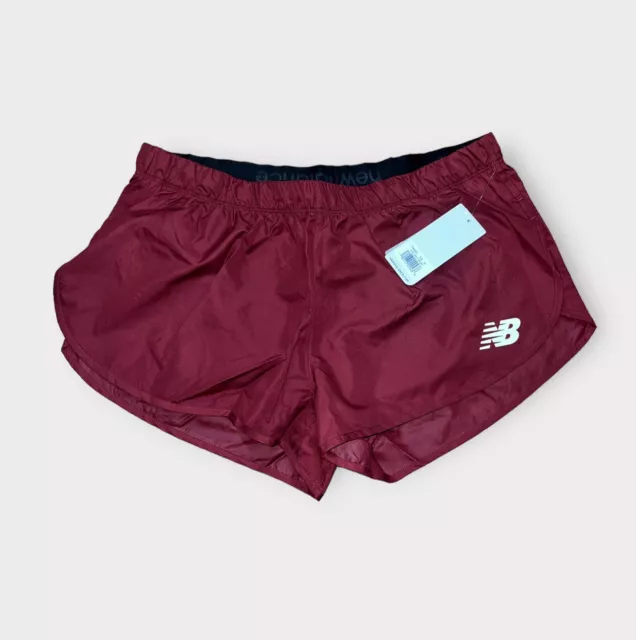 New Balance Running Shorts Women’s Size Medium Maroon Red Split NB DRY NWT