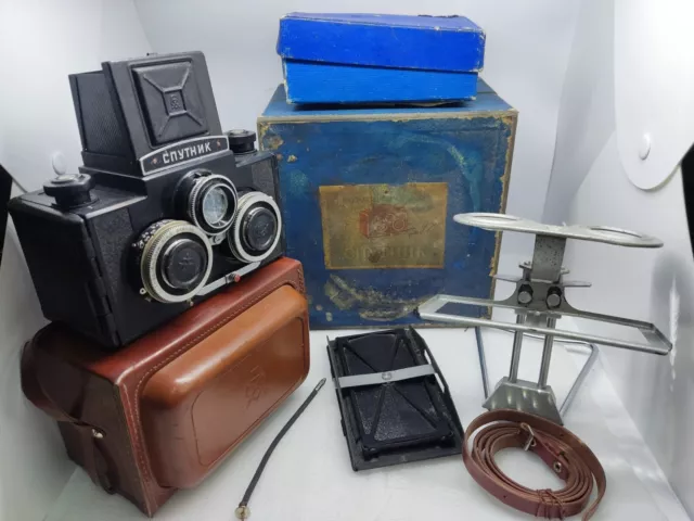 Sputnik + Stereo Kit FULL SET Stereoscopic 6x6 TLR Twin Lens Reflex Lomo Camera