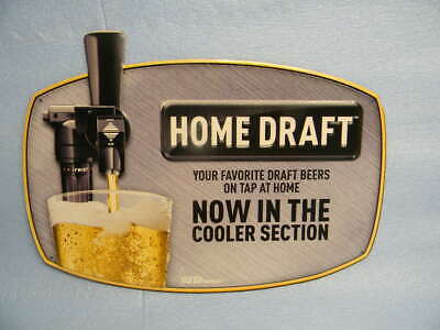 Miller Coors Home Draft Tap Knob Keg Tin Beer Sign Milwaukee Wisconsin Golden Co