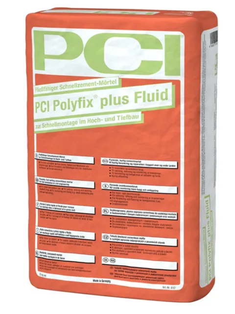 PCI Polyfix plus Fluid 25 kg Fließfähiger Schnellzement-Mörtel Schachtkopfmörtel