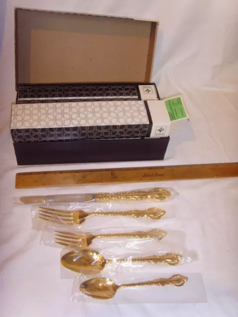 International silver company discount gold plated flatware