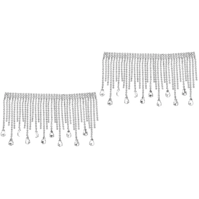 2 Count Diamond Tassel Chain Rhinestone Trim Chains Tailoring