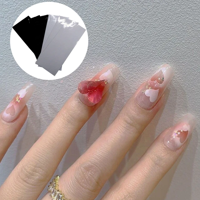 Modello di ritaglio del chiodo 7Pcs Modello di ritaglio del chiodo Riutilizzabile per unghie Stencil di Nail Art