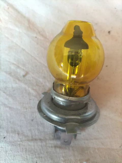 Ampoules jaune H4 12v 100w lampe jaune H4 pour voiture ancienne collection  NEUF d'origine Vintage - Équipement moto