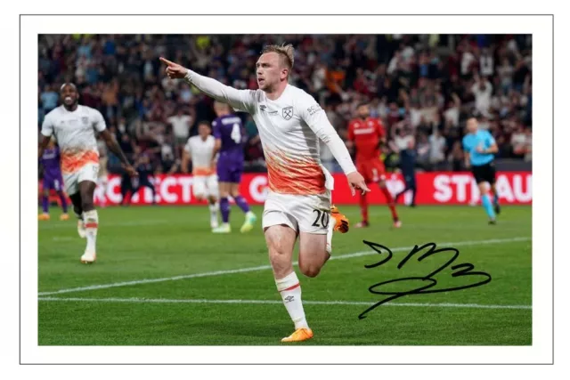 Jarrod Bowen WEST HAM Conference League Signed Autograph 12x8 PHOTO Gift Print