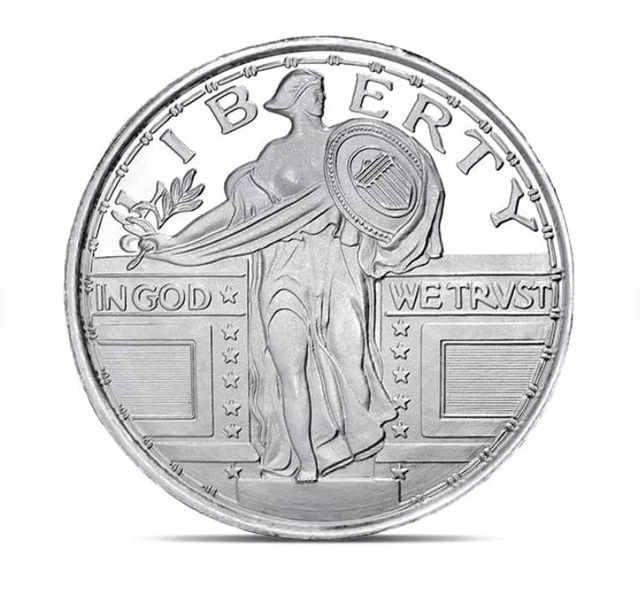 2025 1 OZ Standing Liberty Silver Round .999 fine Silver Bullion 1