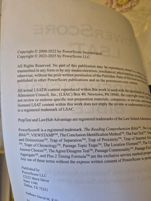 THE POWERSCORE LSAT Reading Comprehension Bible 2025-2026 Self-Study ...
