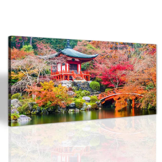 Tempel in Japan Kyoto Wohnzimmer Canvas XXL Leinwandbilder Leinwand 140x70