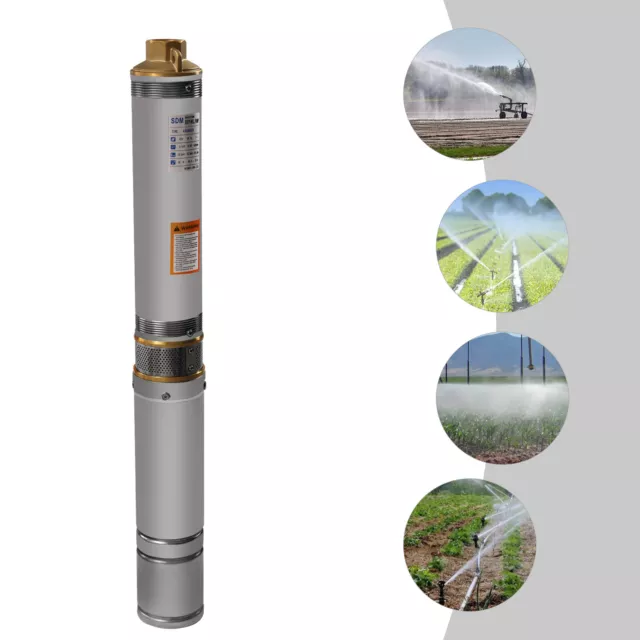 110V 4'' Deep Well Submersible Pump 1.5HP MAX 24GPM Stainless Steel W/ Control