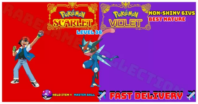 🌟Exclusives Pokemon Scarlet and Violet - 6iv Shiny and Free Master Balls🌟