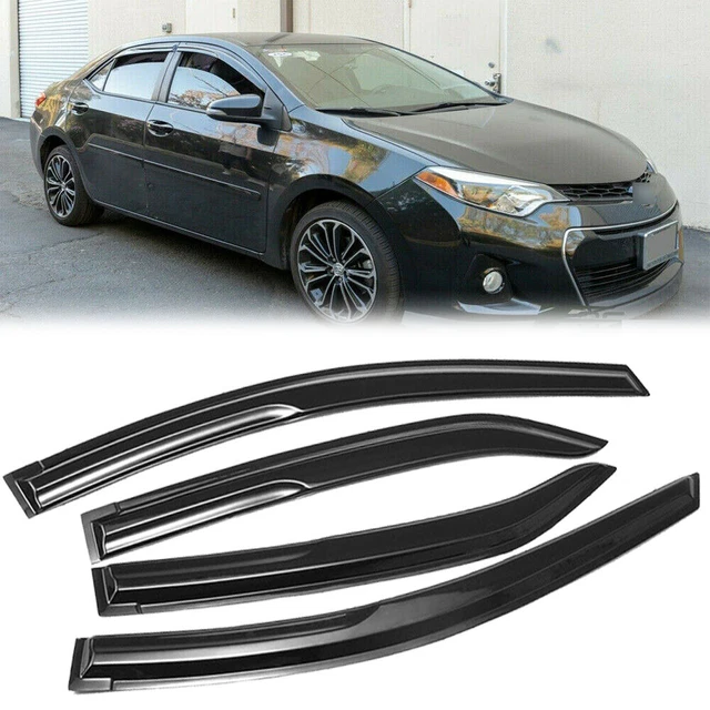 Window Vent Shade Visor Rain Guards Mugen Style For 2014-2019 Toyota Corolla
