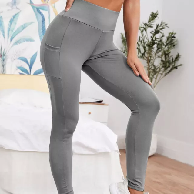 Women Push Up Elastic Leggings Ruched Yoga Pants Anti-Cellulite Gym Butt  Lifter