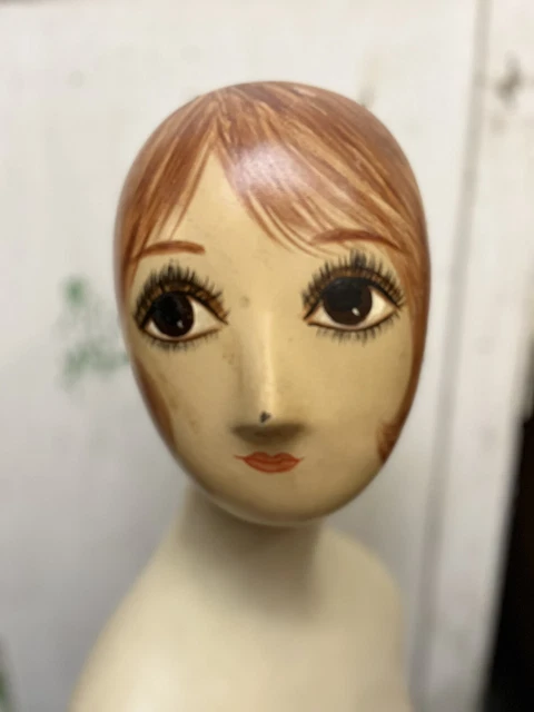 1950’s hand painted mannequin head torso Fashion Retro Decor Clothing Fast ship