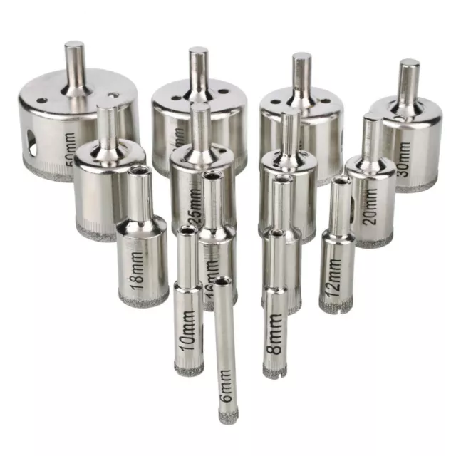 15pcs Diamond Drill Bits Glass and Tile Hollow Core Drill Bits Extractor