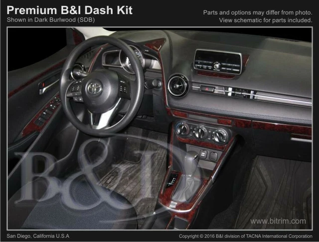 Dash Trim Kit for TOYOTA YARIS 16 17 carbon fiber wood aluminum