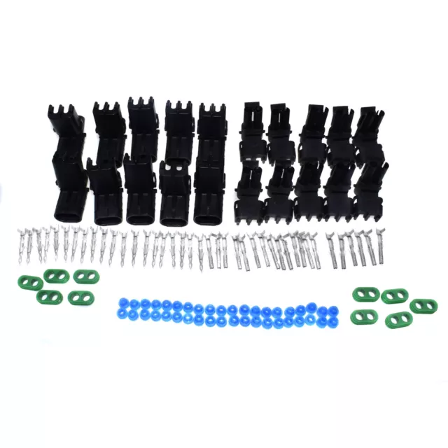 New 10Pcs 2 Way Weather Pack Series Male & Female Connector Harness Kit 12015792