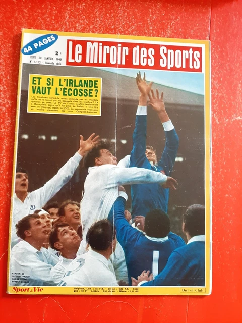 MIROIR DES SPORTS n°1117 Rugby 5 Nations Irlande Cerdan France Handball 02/1966 EUR 6,50 - FR