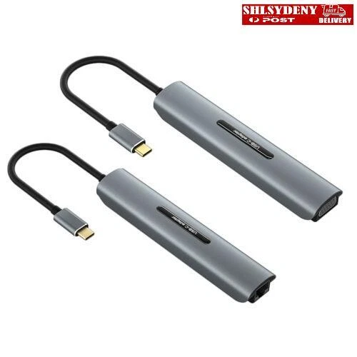 9 in 1 USB-C Hub Multiport Adapter 4K HD PD 100W 3*USB 3.0 for MacBook Pro/Air