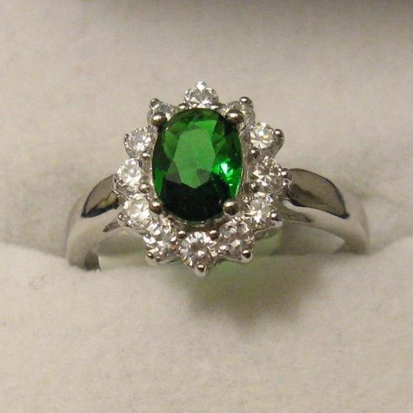 Dolly-Bijoux Bague Rhodié T52 Carré de 11mm Sertie Aigue-Marine Cz