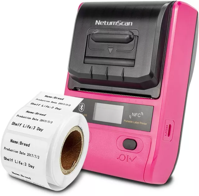 NetumScan Label Maker Portable Bluetooth Thermal Label Printer Compatible wit...