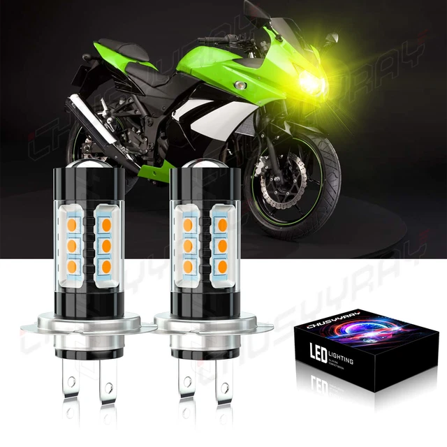 2Pc H7 LED Headlight Bulbs Kit For Honda CBR1000RR 2004-2016 CBR600RR 2005-2017