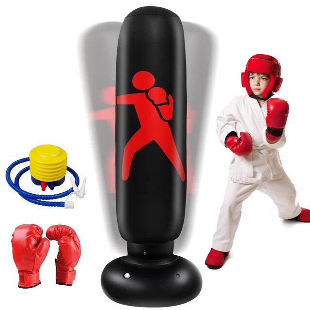 Gants Sport Enfant Aération Paume Gants De Boxe Enfants - Cuir Synthétique - 2-11 Ans - Taille Unique 24x14 Cm - Bleu, Rose, Jaune Gants De Boxe Enfant 3 Ans