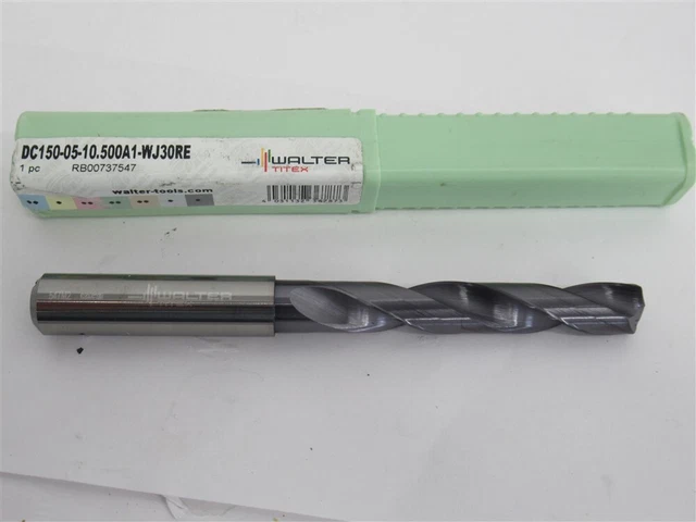 Walter Titex 6618393 , 0.4130" Solid Carbide Jobber Length Drill Bit