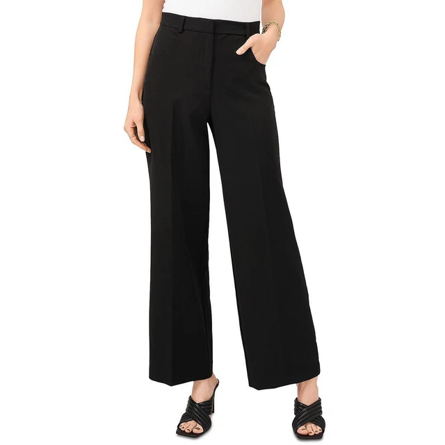 Vince Camuto Womens Black Stretch High-Waist Wide Leg Pants Trousers 2 BHFO 6649 Vince Camuto Womens Black Stretch High-Waist Wide Leg Pants Trousers 2 BHFO 6649