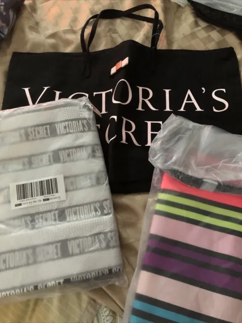 Victorias Secret Bags Large Tote Crossbody Beach Weekender Lot Of 3 NWT