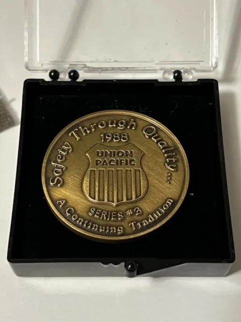 Coin Token Union Pacific Safety Through Quality Railroad Series 3  1988