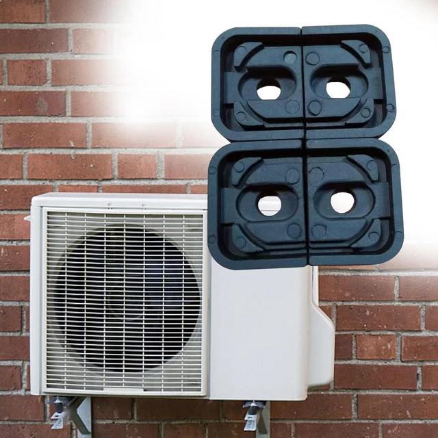 4x Air Conditioner Shock Pad Square Installation facile Absorption des chocs