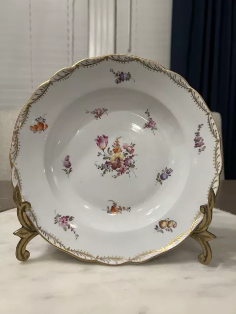 Antique Dresden Porcelain Plate Grossbaum & Sons Hand Painted Germany meissen