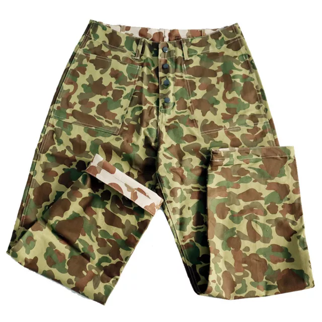 USMC Pacific Camo Military Pants Tactical HBT Soldier Trousers Retro WW2 US Army