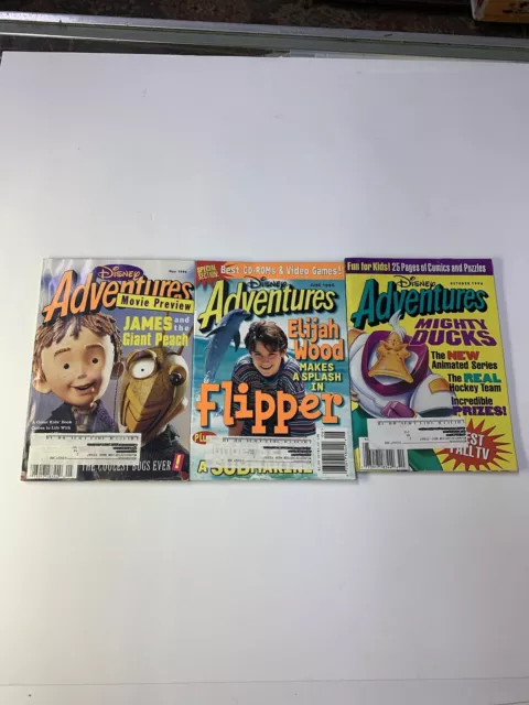 Disney Adventures Vintage Magazine Lot (3 Issues) Partial Year 1996 Disney Adventures Vintage Magazine Lot (3 Issues) Partial Year 1996