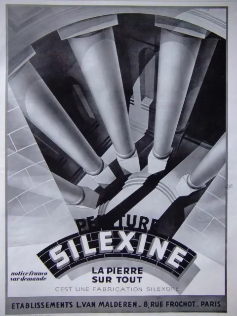 Publicité De Presse 1929 Peinture Silexine De Solixore La Pierre Sur Tout