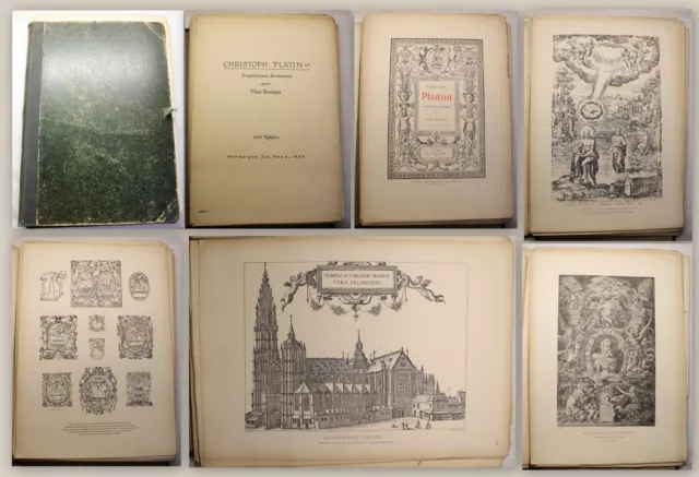 Christoph Platin Imprimieur Anversois par Max Rooses 1882 Tafelwerk Folio xz