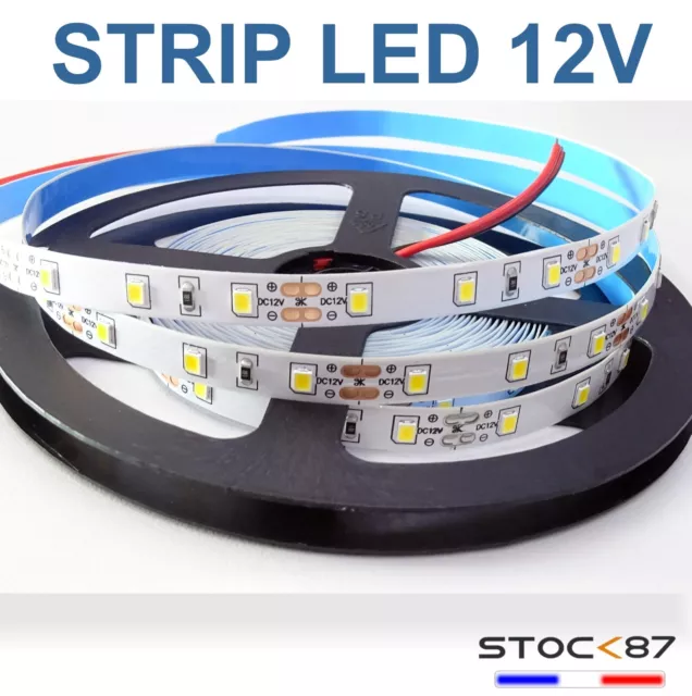 1 à 5m strip led 12v 60LED/m Blanc - blanc chaud - blanc neutre - ruban LED