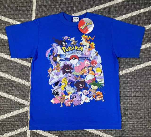 Vintage Pokemon Gotta Catch Em All Shirt Youth M Pikachu Anime Cartoon 2000 90s