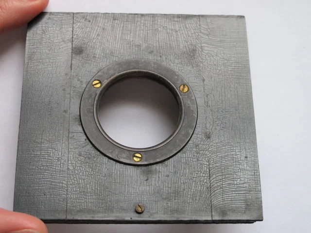 Antique Lens-board (9.5 x 9.5 cm) for 5x7 Large Format Cameras (Seneca, ...)