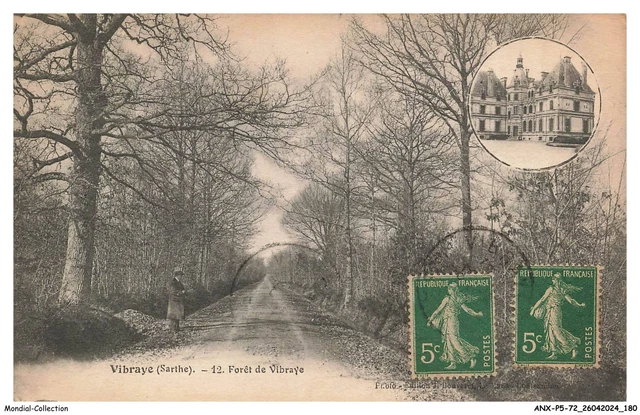 Vibraye - D72 - FORÊT DE VIBRAYE - CHASSE À COURRE  Mis Du Luart Avant La Curee Tres Nombreuses Personnes Enfants 1614134680