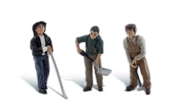 Woodland Scenics G Scale 3 Railway Construction Workers " Item: