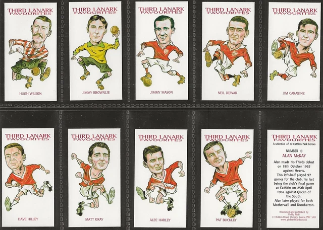 Neill-Full Set- Football - Third Lanark Heroes 2009 (10 Cards) Excellent+++